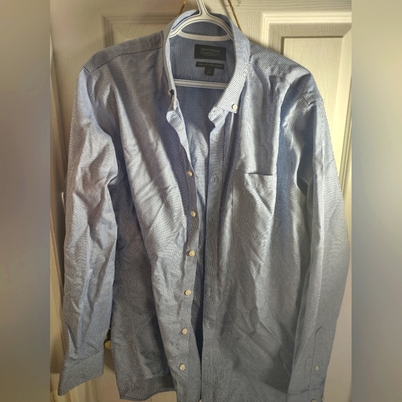 Denver Hayes Blue Pattern Dress Shirt - Picture 1 of 3